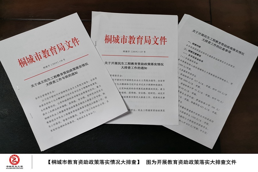 【图看民生】桐城市教育资助政策落实情况大排查图片集